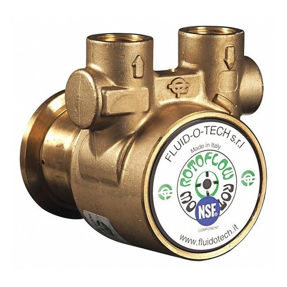 Fluid-O-Tech RotaryVanePump,3/8"InletDia,Brass,For48Y PA 400
