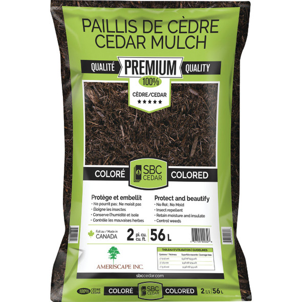 SBC 2 Cu. Ft. Dyed Brown 100% Pure Cedar Mulch 92500