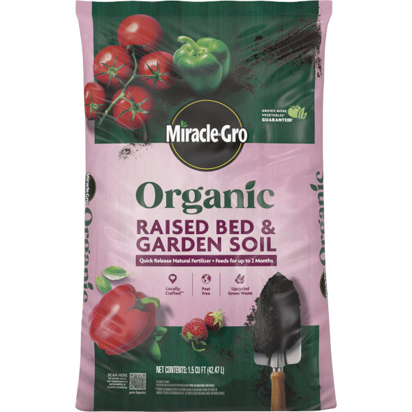 Miracle-Gro 1.5 Cu. Ft. Organic Raised Bed & Garden Soil 74059430