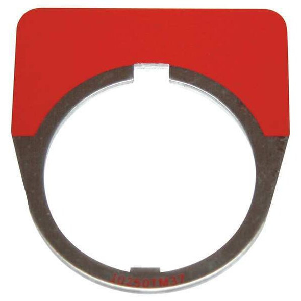 Eaton Blank Legend Plate,Half Round,Red 10250TM37