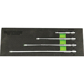 4 PC. 1/4'' DR. WOBBLE EXTENSION SET WEX400
