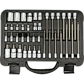 40 PC. ELITE TORX MASTER DRIVER AND SOCKET SET - S2 STEEL TMS40