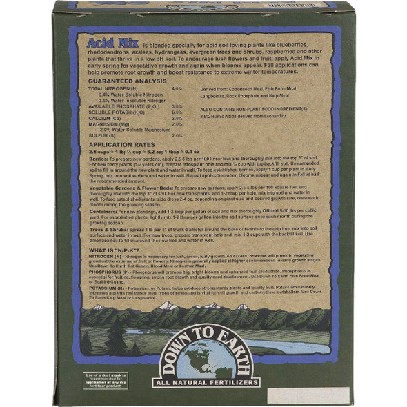 Down To Earth 5 Lb. 4-3-6 Acid Mix