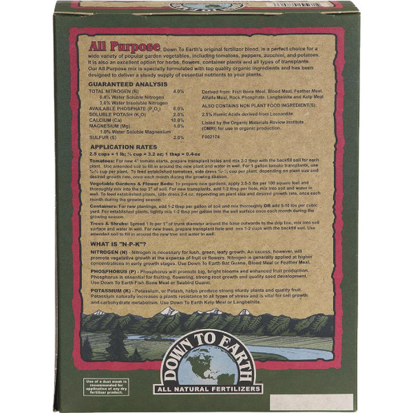 Down To Earth 5 Lb. 4-6-2 All Purpose Mix