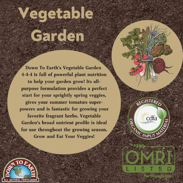 Down To Earth 1 Lb. 4-4-4 Vegetable Garden Mix DTE17854 763910