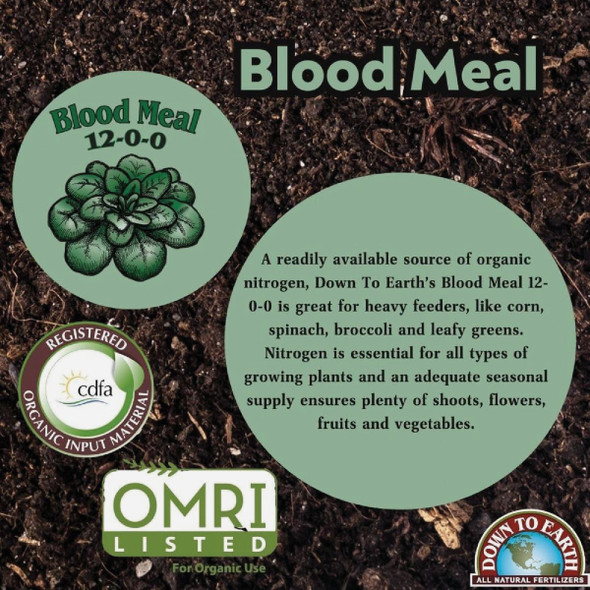 Down To Earth 0.5 Lb. 12-0-0 Blood Meal