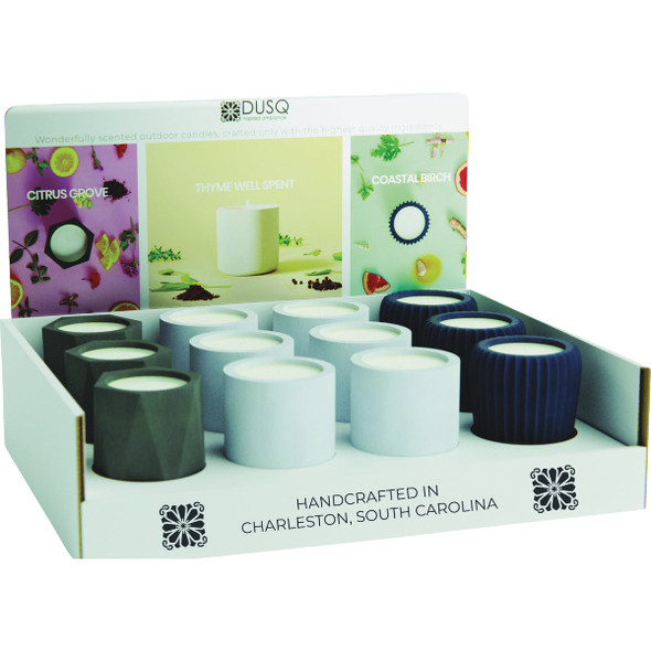 Avera Products Scented Citronella Candle Display (12-Piece) PDSQCIT012