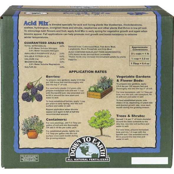 Down To Earth 15 Lb. 4-3-6 Acid Mix DTE15824 733630