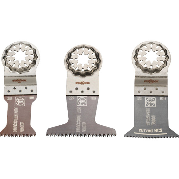 Fein Starlock E-Cut Precision Wood Cutting Oscillating Blade Set (3-Piece)