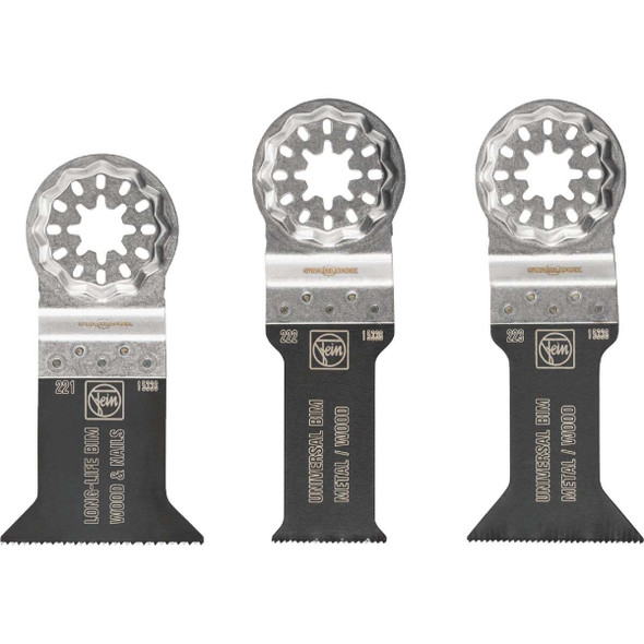 Fein Starlock E-Cut Wood & Metal Cutting Oscillating Blade Set (3-Piece)