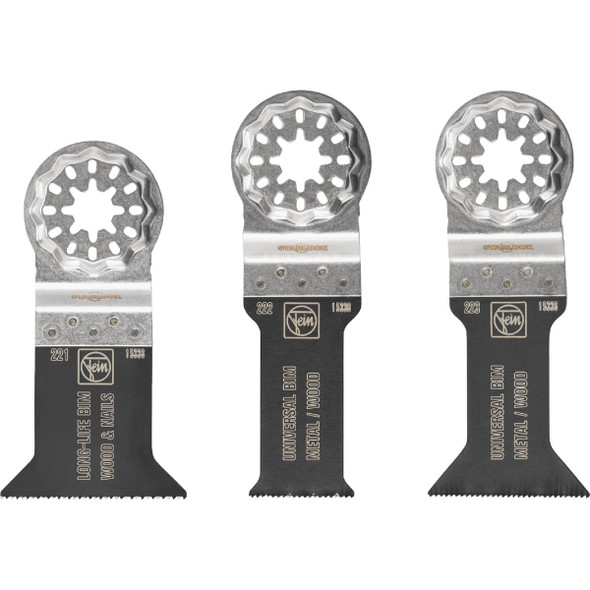 Fein Starlock E-Cut Wood & Metal Cutting Oscillating Blade Set (3-Piece)