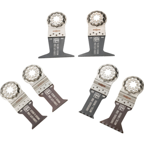 Fein Starlock E-Cut Wood & Metal Cutting Oscillating Blade Set (6-Piece)