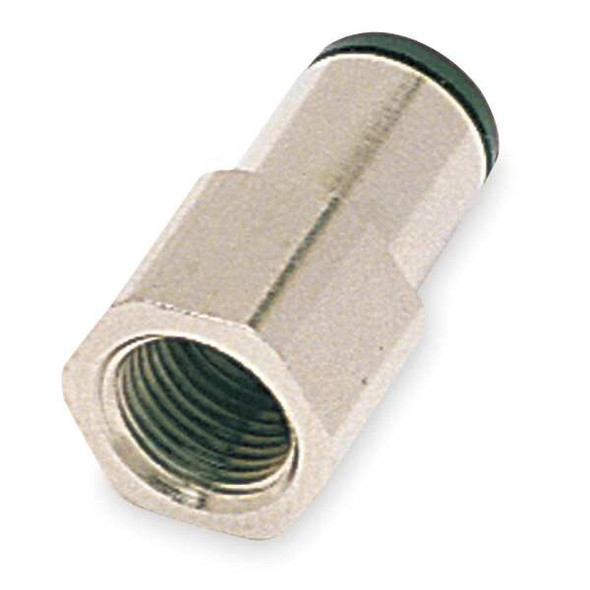 Legris Push-Fit Adapter Fitting, 8mm Tube Size, Brass, Silver, 10 PK 3114 08 10