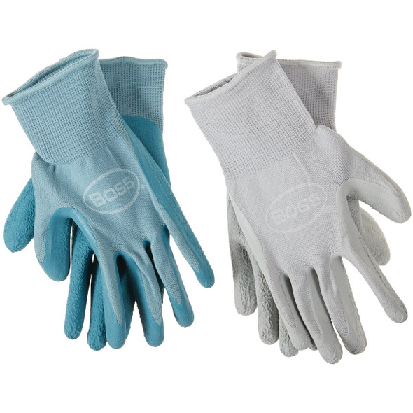 Boss Tactile Grip Men's Large Latex Coated Glove (2-Pack) B32081-WML2P