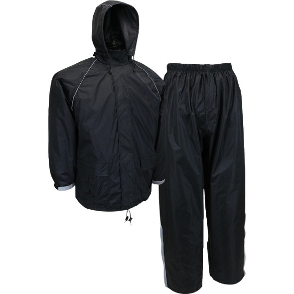 Boss Large 3-Piece Black Polyester Rain Suit B44520/L
