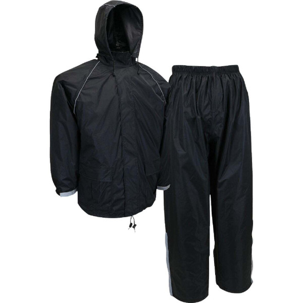 Boss Medium 3-Piece Black Polyester Rain Suit B44520/M