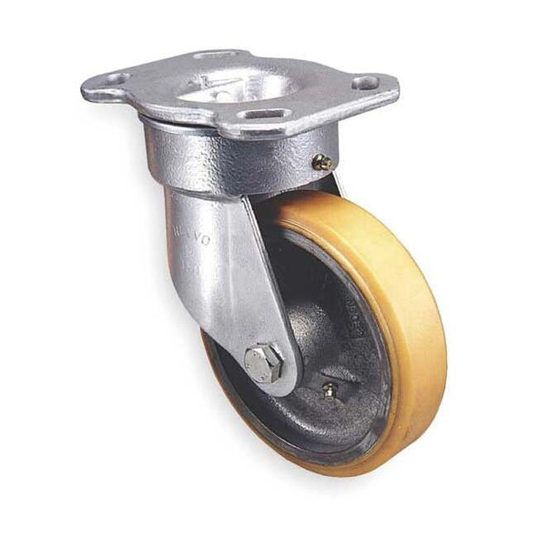 Kingpinless Plate Caster,Swivel,Poly,10 in,2640 lb