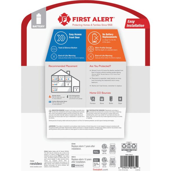 First Alert 2pk10yrpht Smke-Co Alarm 1046743 546185