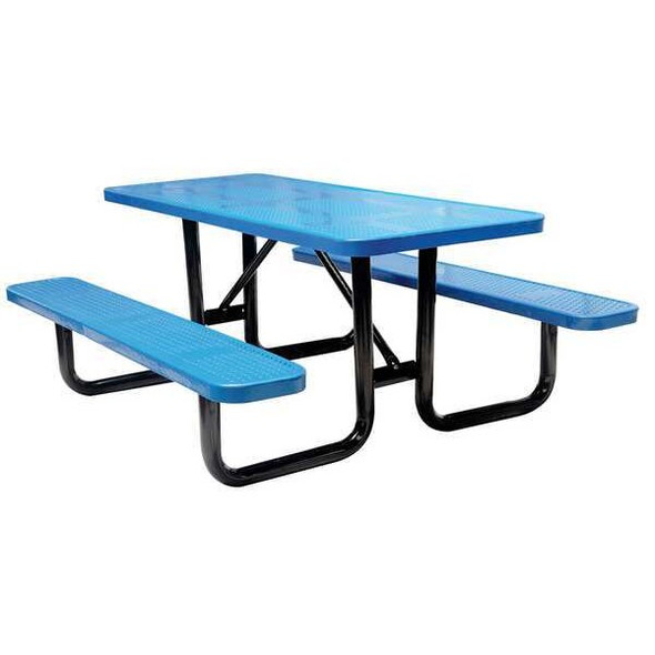 Manufacturer Varies Picnic Table,72 in L,Blue 4HUV9 Manufacturer Varies Picnic Table,72 in L,Blue 4HUV9
