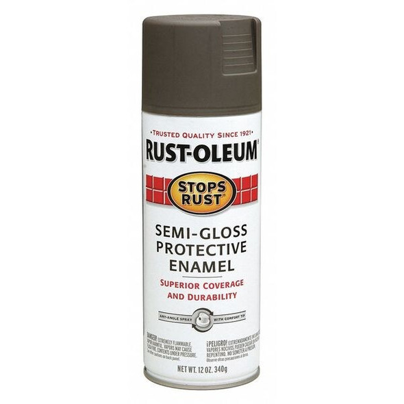 Rust-Oleum Spray Paint, Bronze, Gloss, Solvent, 12 oz. 7754830