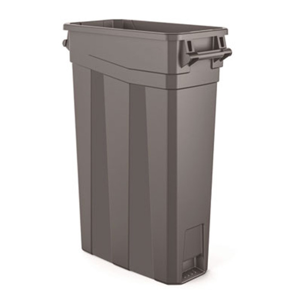 Suncast Commercial® 23 Gallon Resin Slim Trash Can, Plastic, Gray TCNH2030