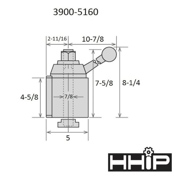 Hhip DA 6 Piece Tool Post Set - Wedge Type 251-555 (3900-5160) 3900-5160