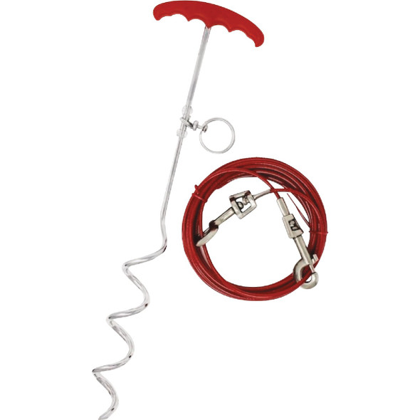 Boss Pet Guardian Gear 20 Ft. Stake/Cable Dog Tie-Out A01316