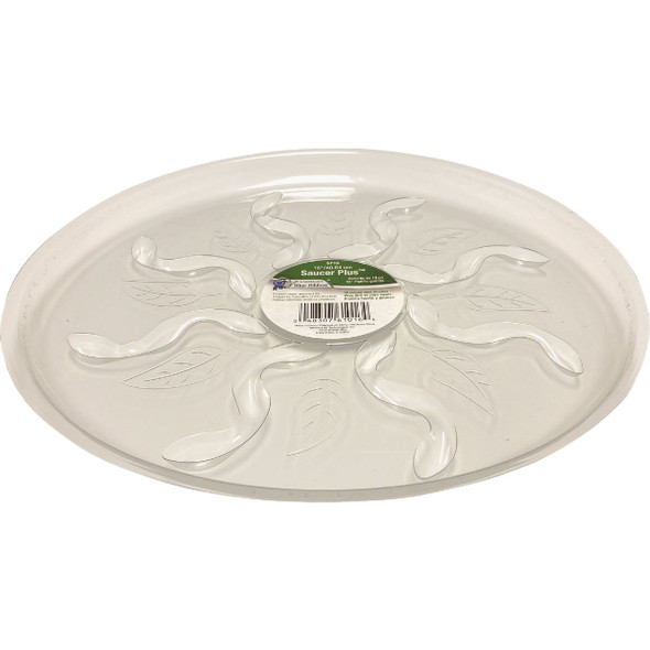 Gardener's Blue Ribbon Saucer Plus 16 In. Clear Plastic Flower Pot Saucer SP16