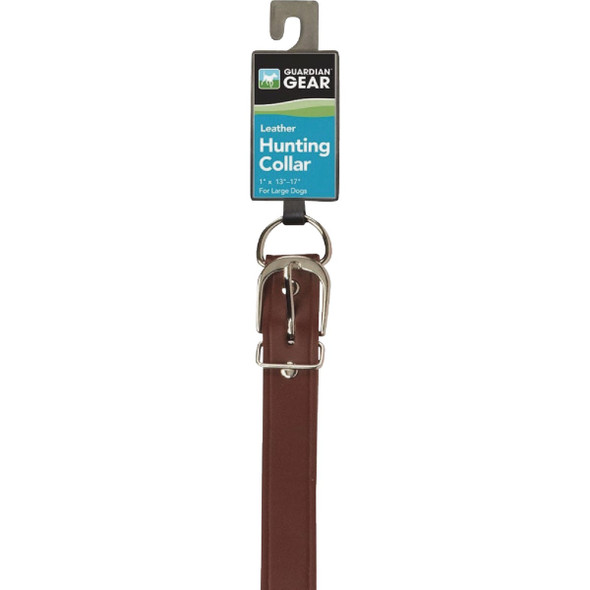 Boss Pet Guardian Gear 1 In. x 11 to 15 In. Leather Hunting Dog Collar