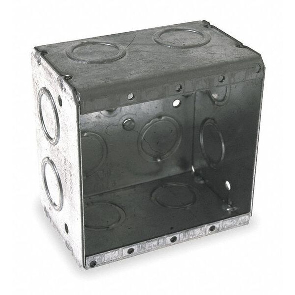 Electrical Box, 31.8 cu in, Masonry Box Type, 2 Gangs, Steel, Rectangular Shape