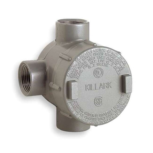 Hubbell Killark Conduit Outlet Body,Aluminum,Trd Sz 1in GECTT-3
