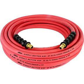 3/8" Ultra Lightweight Rubber Hose, 50' Air Hose w/ 1/4" NPT Male inlet Thread Ends ULR385014