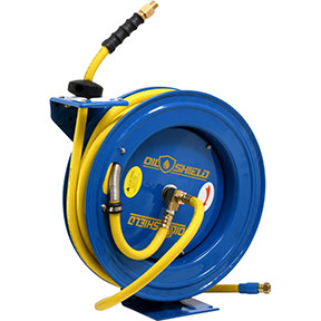 OilShield Rubber Air Hose Reel Heavy Duty Single Arm Assembly 1/2in x 50ft OSRHD1250