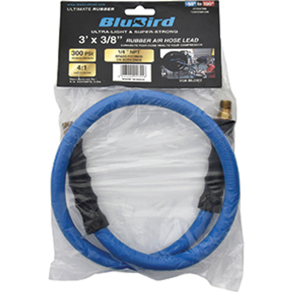 BluBird Rubber Air Hose Lead In 3/8in x 3ft BBLD3803