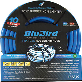 BluBird Rubber Air Hose Assembly 3/8in x 100ft BB38100