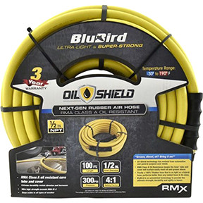 OilShield Rubber Air Hose Assembly 1/2in x 100ft OS12100