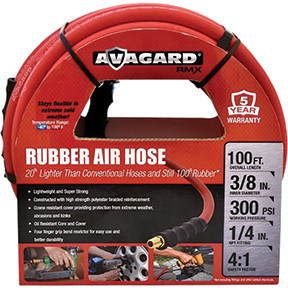 Avagard Rubber Air Hose Assembly 3/8in x 100ft AVG38100