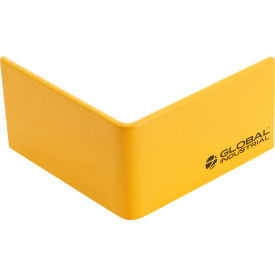 Global Industrial Safety Floor Curb Heavy-Duty 90 degrees Corner 3/8'' Thick Yel
