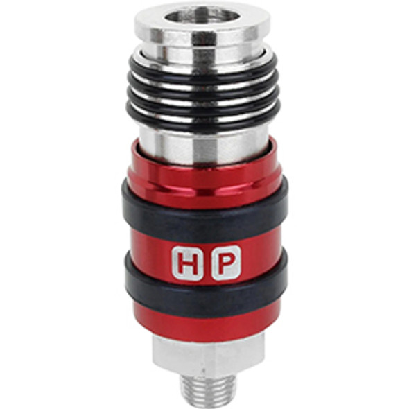 2 in ONE Universal Safety Exhaust Industrial Coupler 1/4" NPT x 3/8" Body Flow S-1757