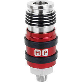 2 in ONE Universal Safety Exhaust Industrial Coupler 1/4" NPT x 3/8" Body Flow S-1757