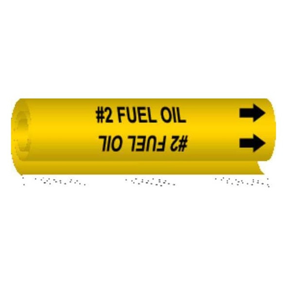 Brady Pipe Marker,No. 2 Fuel Oil, 5693-II 5693-II