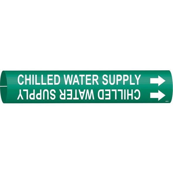 Brady Pipe Marker,Chilled Water Supply 4024-D