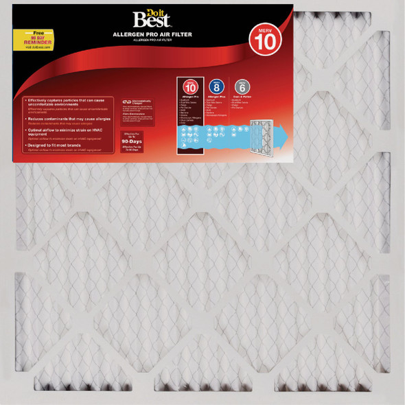 Do it Best 20 In. x 30 In. x 1 In. MERV 10 Furnace Filter (6-Pack) 431723