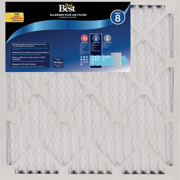 Do it Best 12 In. x 20 In. x 1 In. MERV 8 Furnace Filter (12-Pack) 450955
