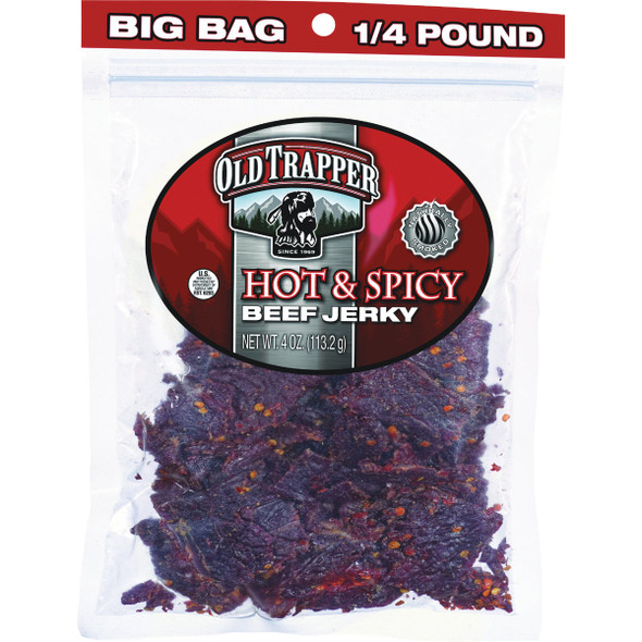 Old Trapper 4 Oz. Spicy Beef Jerky 22525T Pack of 8