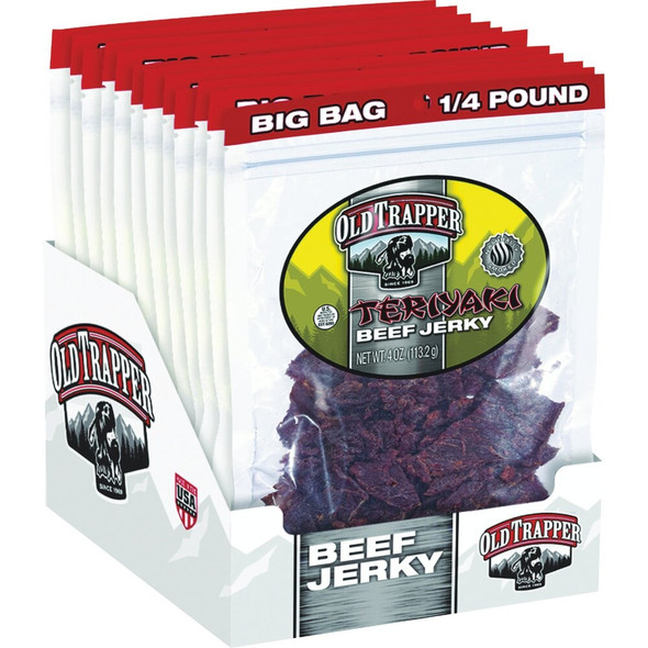 Old Trapper 4 Oz. Teriyaki Beef Jerky 22325T Pack of 8 633175