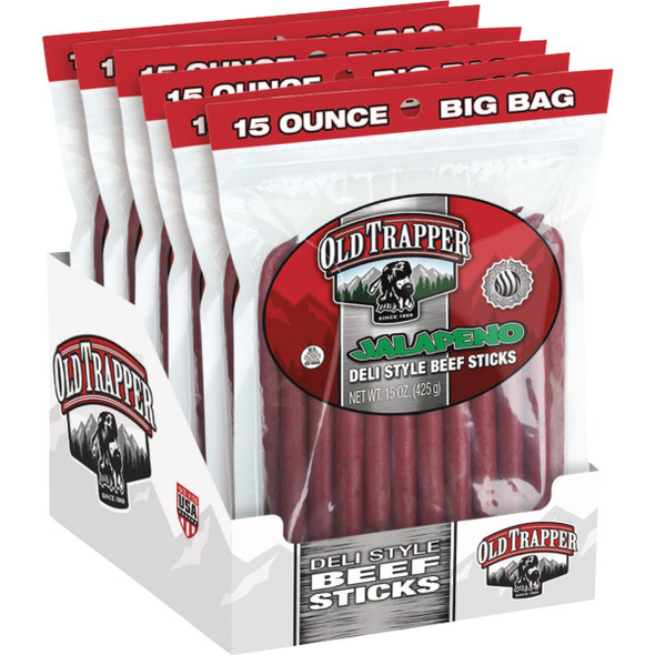 Old Trapper 15 Oz. Jalapeno Deli Stick Jerky 33206T Pack of 6 648288