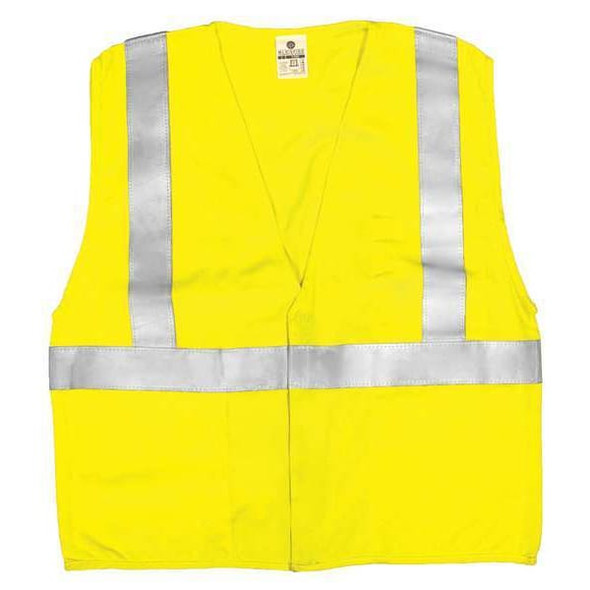 Kishigo 4XL Class 2 Flame Resistant High Visibility Vest, Lime AFM300-4X