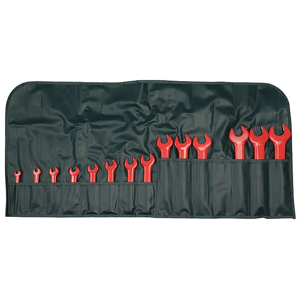 Wiha Ins Open End Wrench Set,5/16-1-1/8,14 Pc 20190