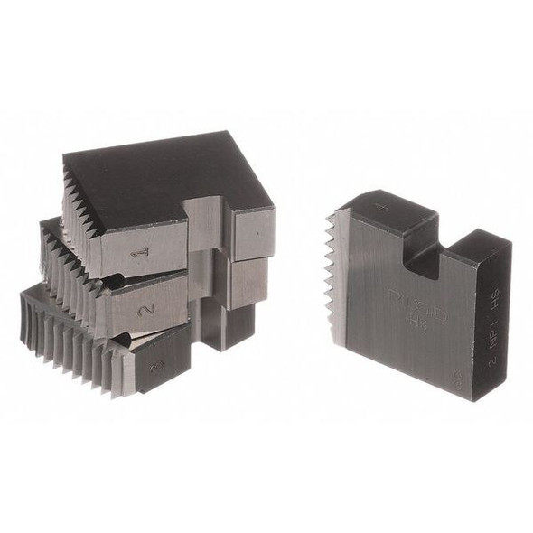 Manual Pipe Threading Replacement Dies, 2" High Speed Right-Hand NPT, 4-Piece